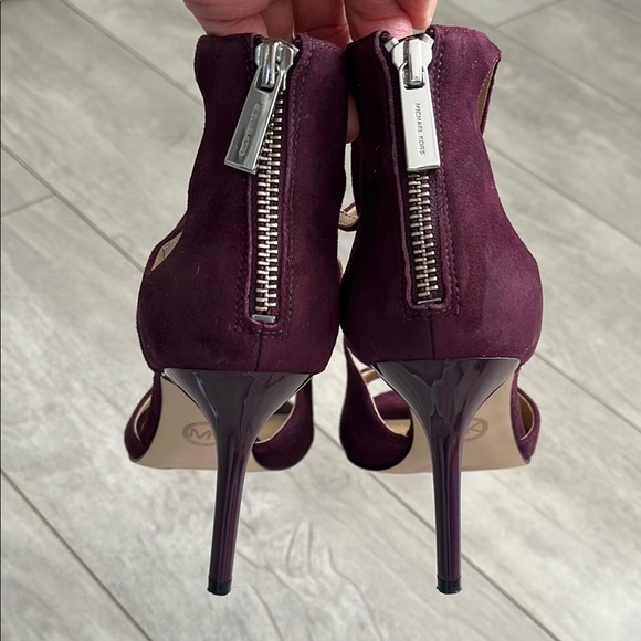 MICHAEL KORS Eggplant Purple Suede Strappy Heels, Size 8 - Picture 7 of 12